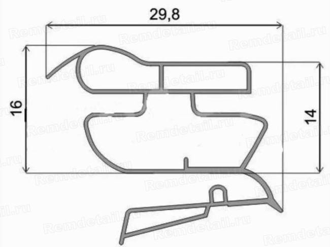 Уплотнитель 770*570мм для холодильника Indesit Hotpoint Ariston Stinol 854014